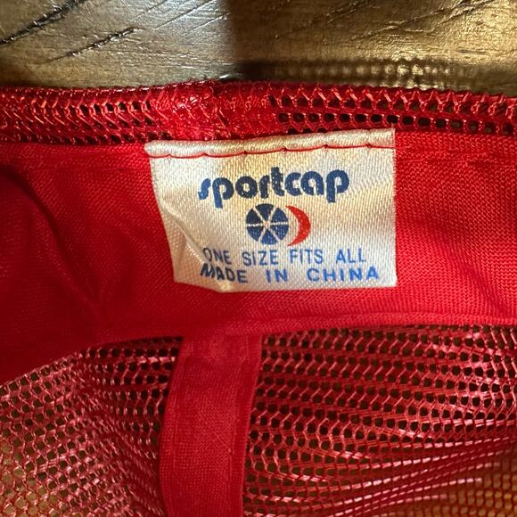 Vintage Red Snapback Hat Motion Industries INC Big Embroidered Logo Patch - Picture 11 of 13